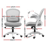 Artiss 2x Mesh Office Chair Computer Gaming Desk Chairs Work Study Mid Back Grey Chez Guru